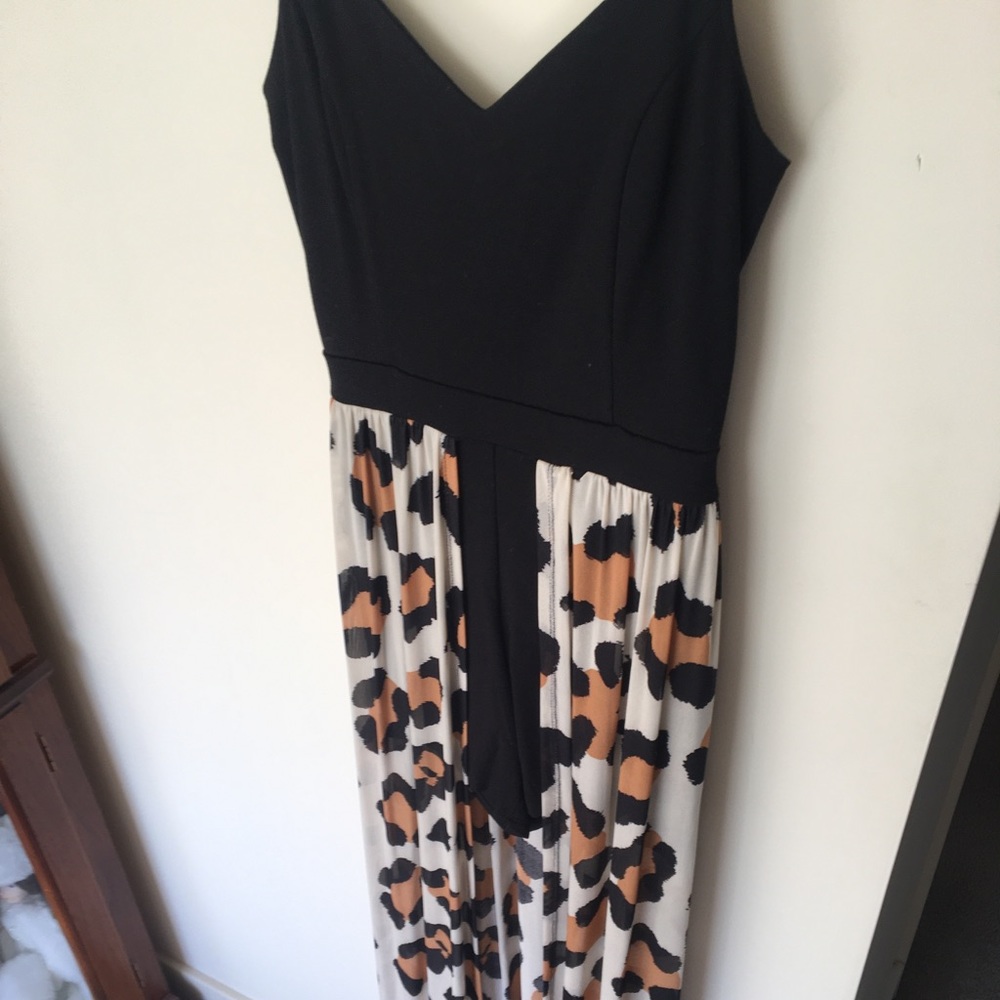 cheetah romper maxi